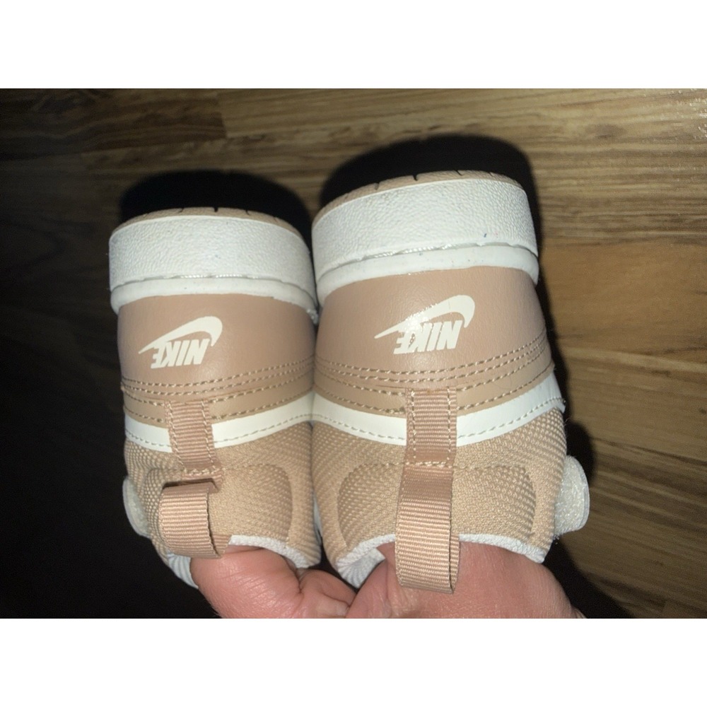 Nike Court Borough Mid 2 Youth Kids Shoes Size 2Y 2 Tan Off White - Picture 5 of 7